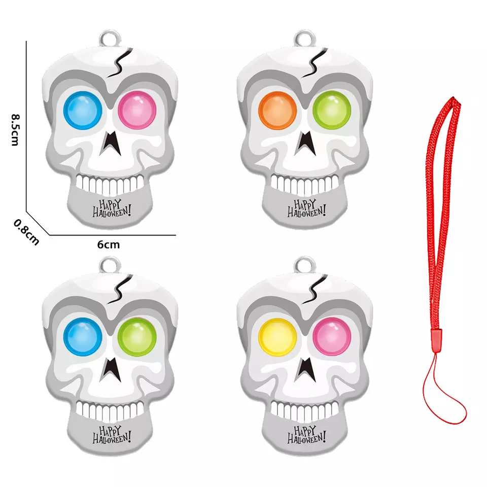 Halloween Pumpkin Bat Skull Tama'itama Fidget Meataalo (3)