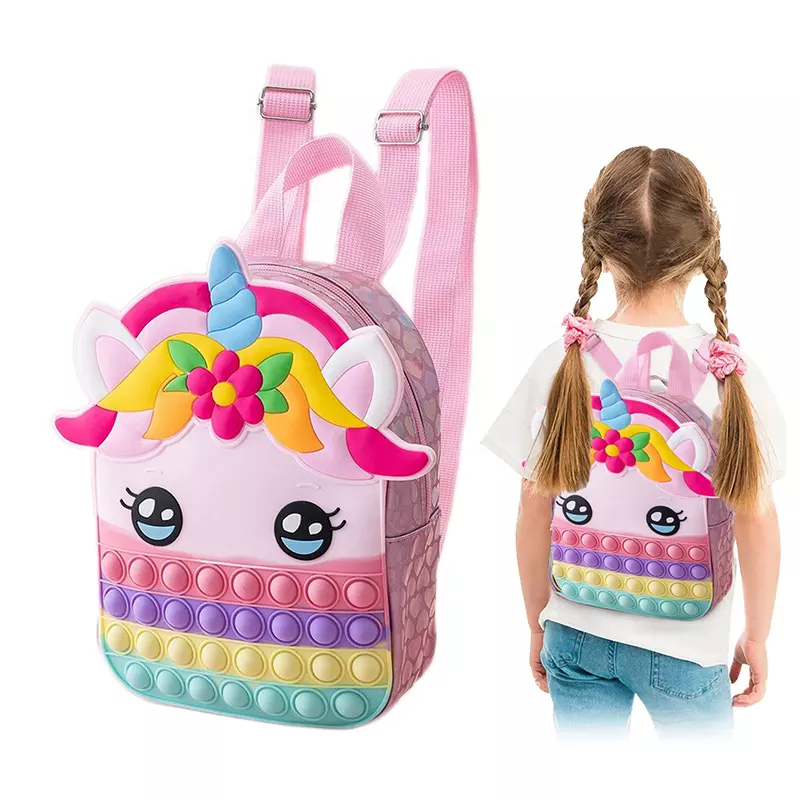 Mochilas escolares Push Bubble de unicornio en oferta (1)