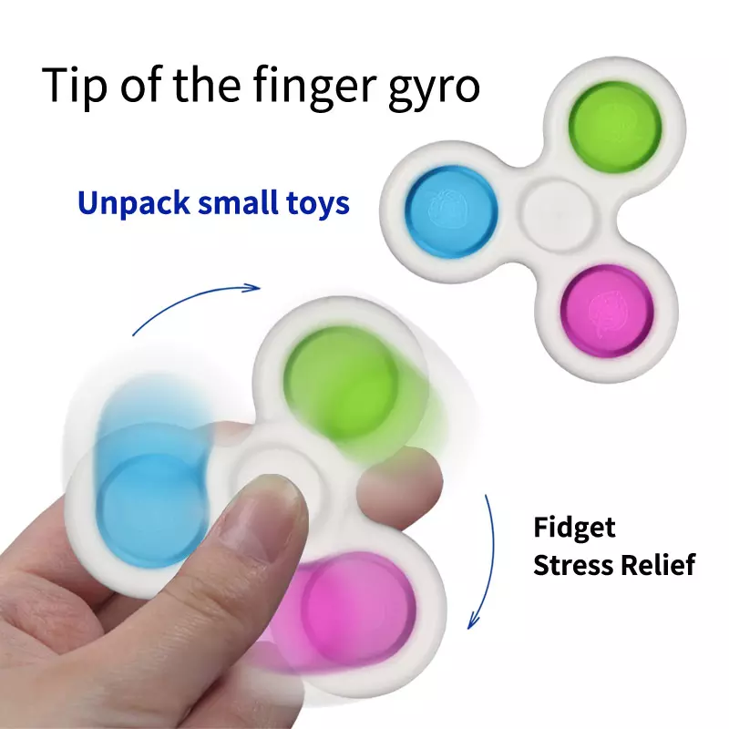 Push Pop Bubble Fidget Finger Spinner Kilalao (7)