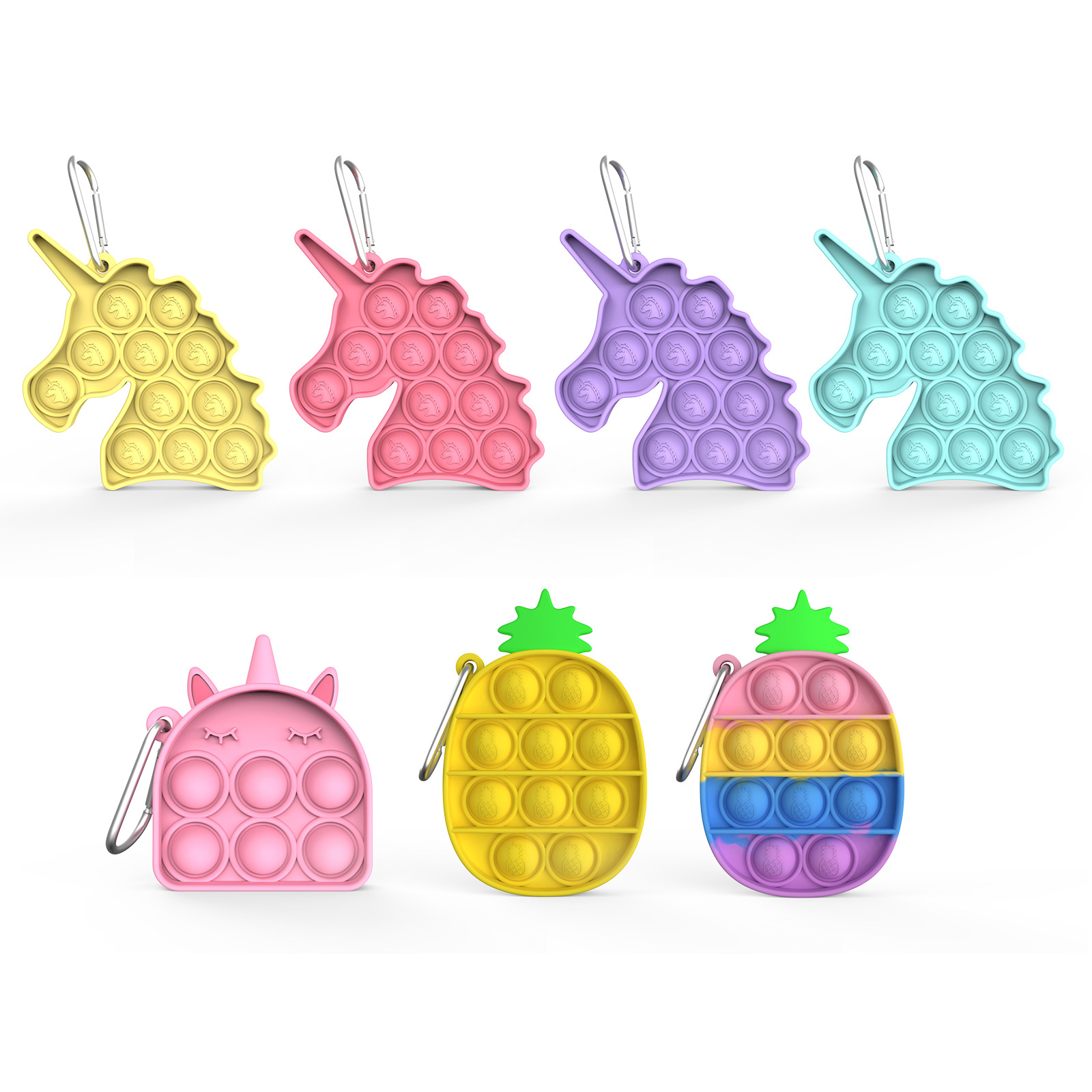 Rainbow Keychain Popit (3)