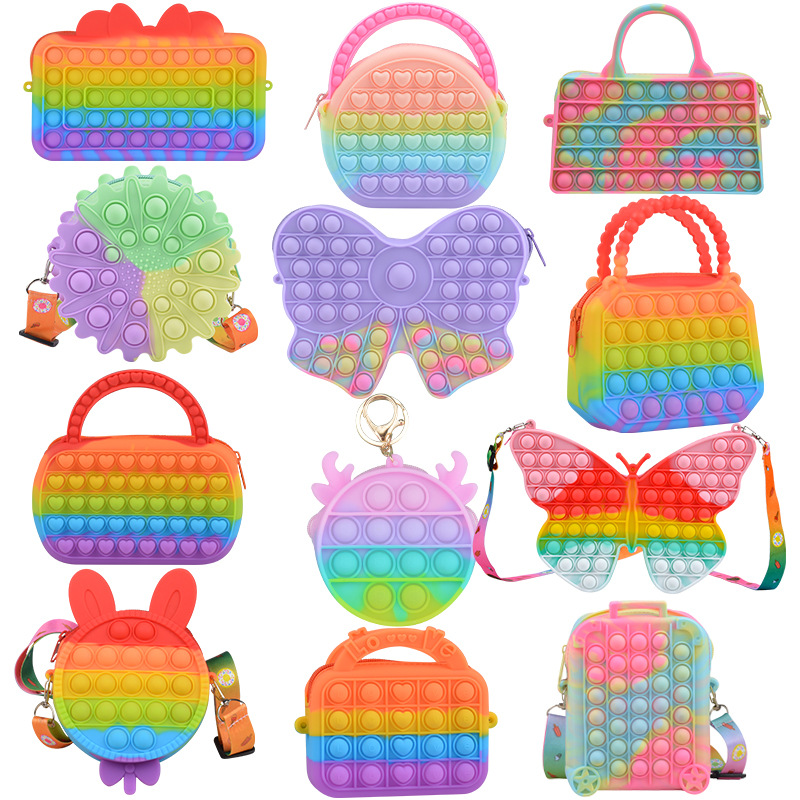 Saco de brinquedos Rainbow Push Pop Fidget (1)