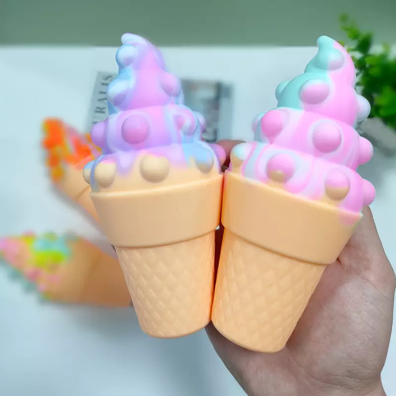 სილიკონის 3D Push Bubble Ice Cream Fidget სათამაშოები (4)