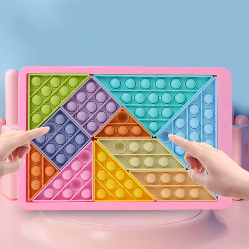 Silicone Baby Puzzle ຕຶກອາຄານການສຶກສາສຳລັບເດັກນ້ອຍ (2)