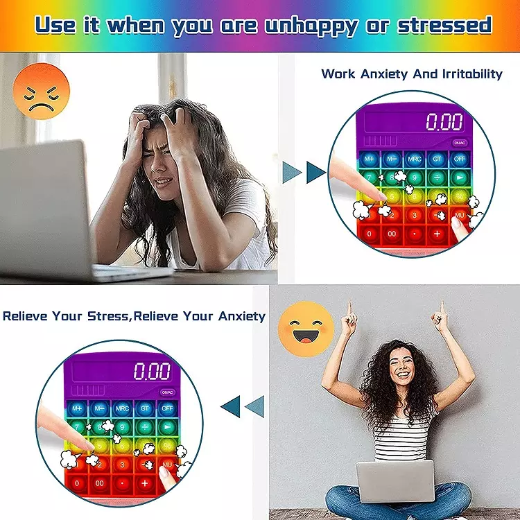 Silicone Calculator Squeeze Sensory Pop Toys (2)