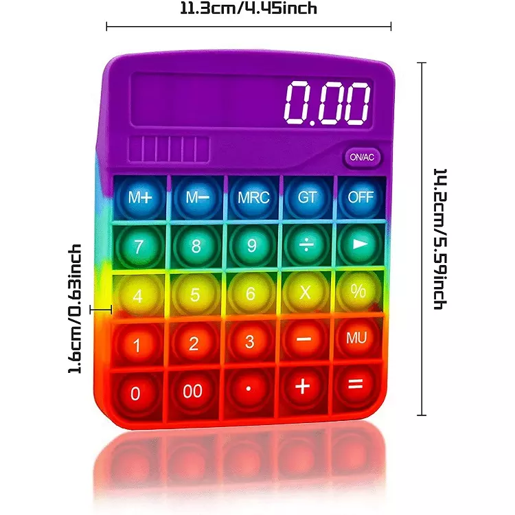 Jouets pop sensoriels à presser en silicone avec calculatrice (4)