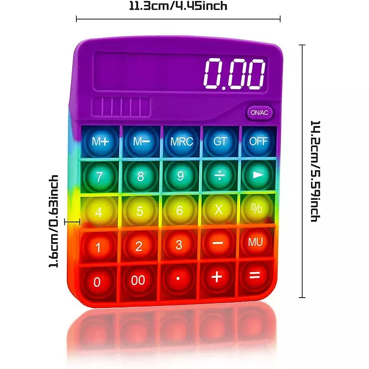 Calculator din silicon Strânge jucării senzoriale Pop (4)