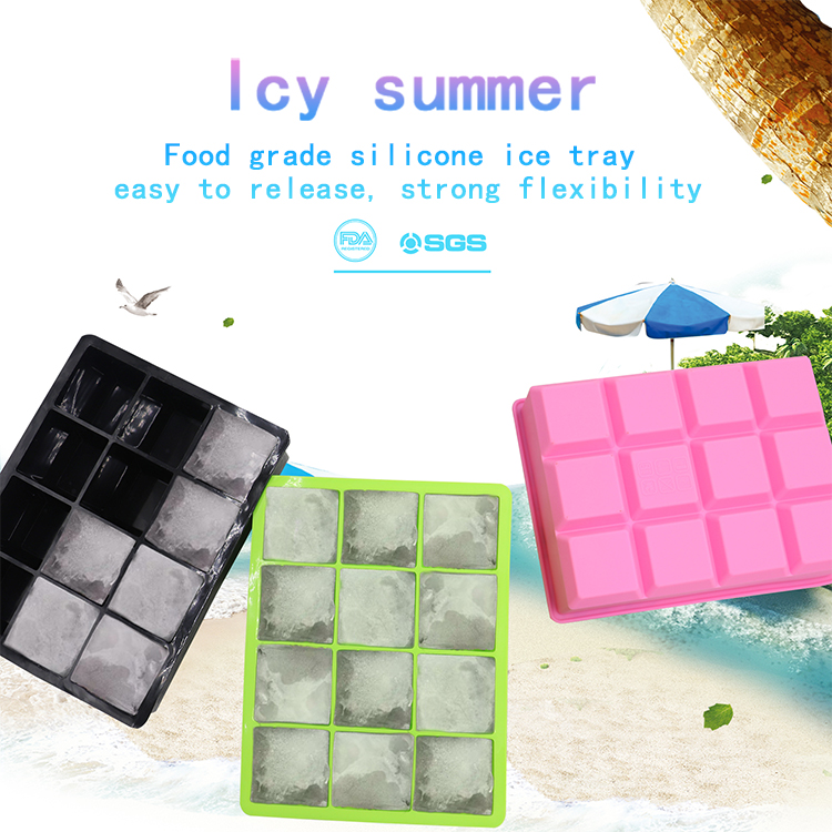 Silicone 12 cavity ice cube tray (4)