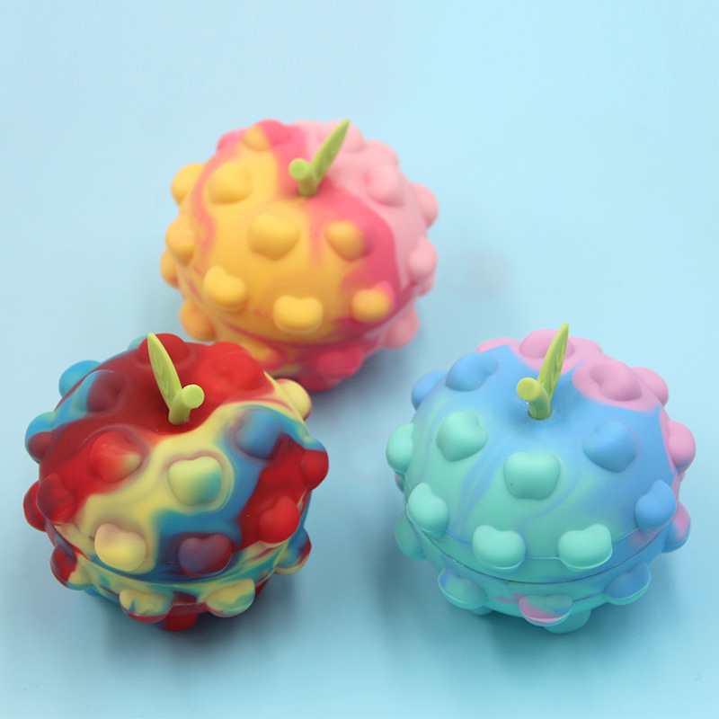 3D fruit shape pop sensory ball toys (3)