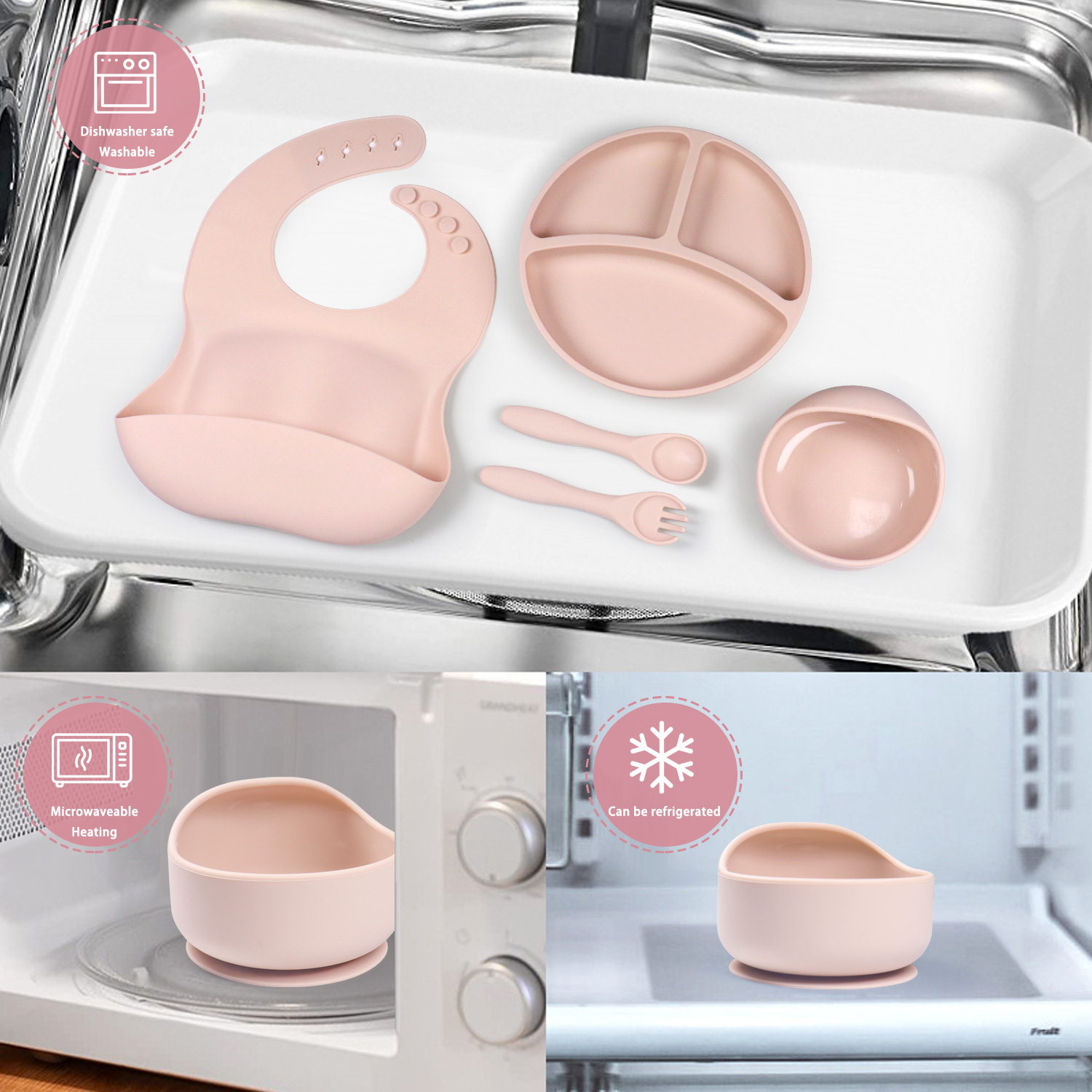 Silicone Baby Feeding Set, 12PCS Baby Led Weaning Supplies (6)
