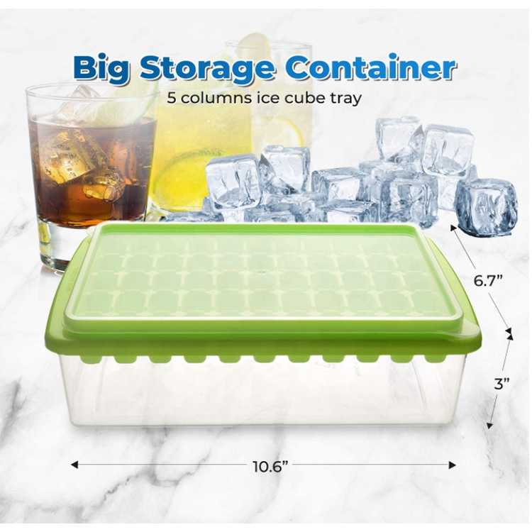 silicone ice tray with bin and lid (1) - 副本